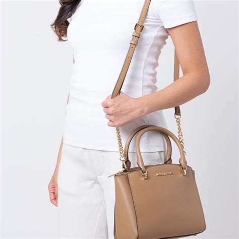 ellis small leather satchel michael kors|MICHAEL Michael Kors Ellis Satchel .